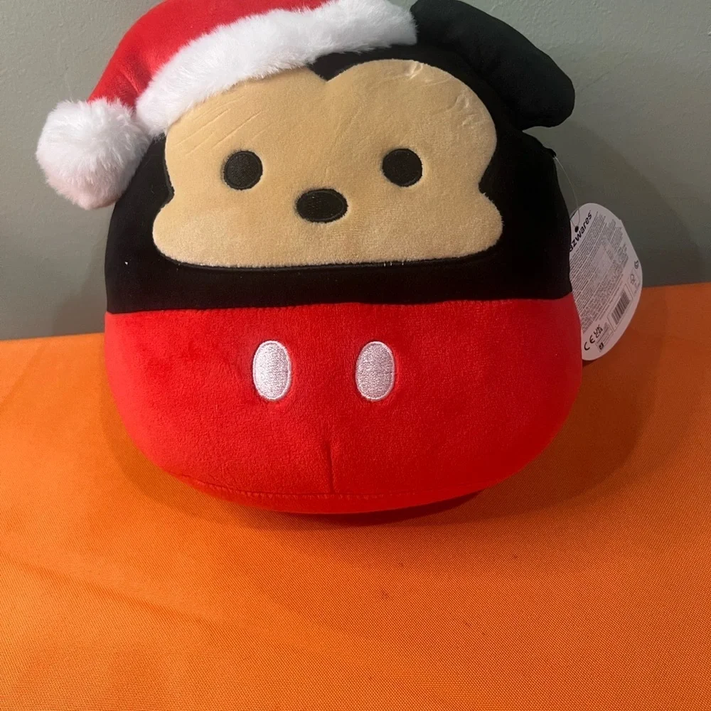 6/$25 Squishmallows Red and Black Stuffed Christmas  Mickey Mouse Plush